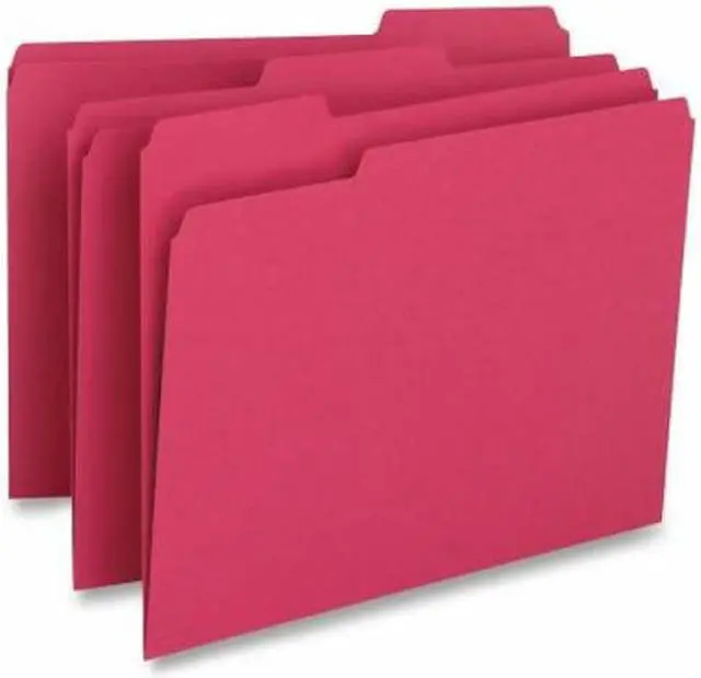 Alt view image 4 of 4 - Business Source File Folder 1-Ply 1/3 Cut Assorted Tabs Letter 100/BX RD 65776