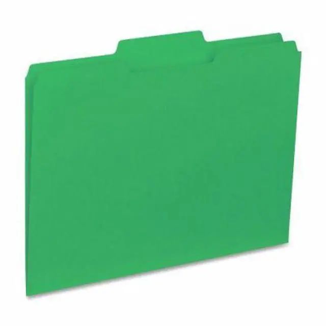 Alt view image 4 of 13 - Business Source File Folder Interior Ltr 1/3" Cut 100/BX Green 43563