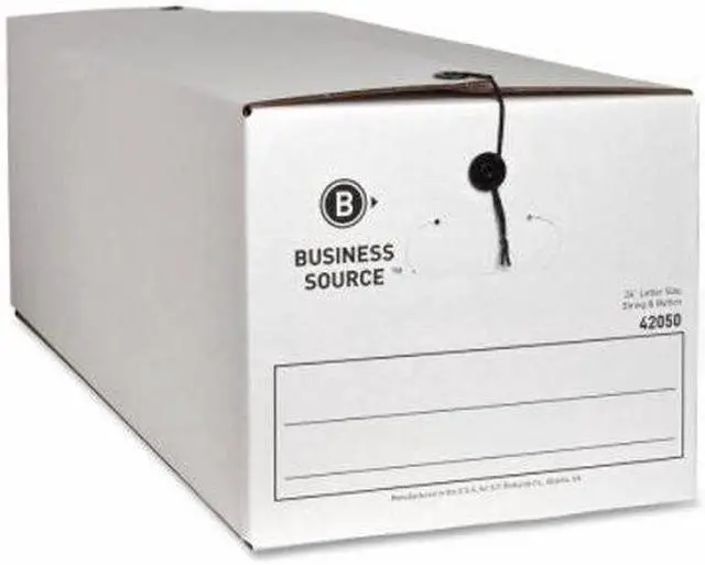 Alt view image 10 of 10 - Business Source Storage Boxes Letter 350 lbs. 12"x24"x10" 12/CT White 42050