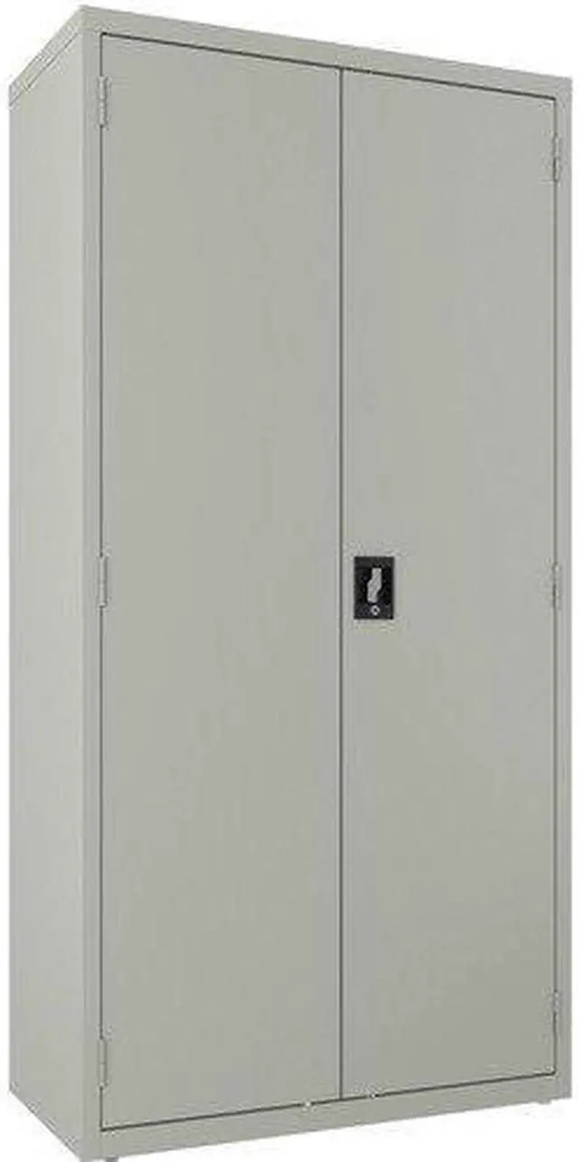 Alt view image 2 of 2 - Lorell Wardrobe Cabinet, w/2 Shelves/Hang Rod, 36"x18"x72" , LGY (LLR03089)