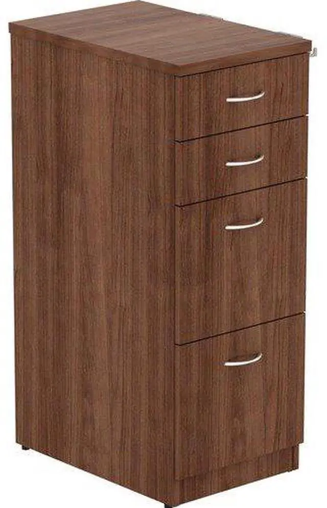 Alt view image 2 of 3 - Lorell File Cabinet 4 Drawers 15-1/2"x23-5/8"x40-3/8" Walnut 16236