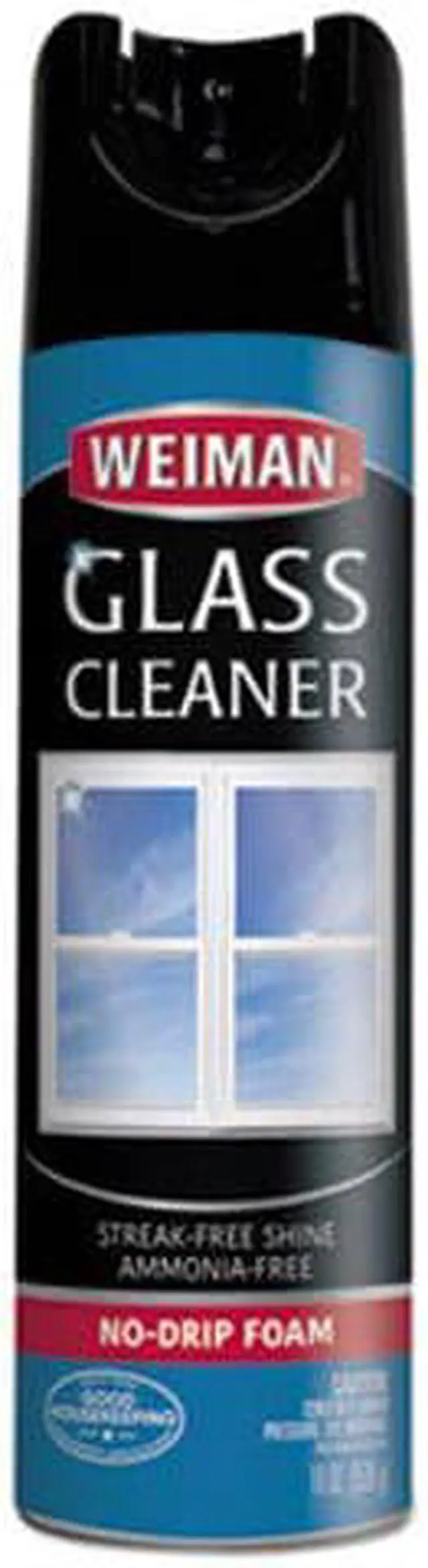 Alt view image 6 of 9 - Weiman Glass Cleaner, 19 oz. Aerosol Can, Unscented Liquid, Ready to Use, 1 EA