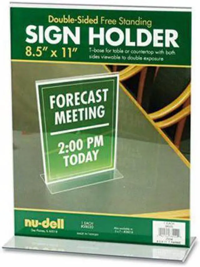 Alt view image 2 of 3 - Acrylic Sign Holder, 8 1/2 X 11, Clear