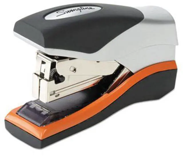 Alt view image 10 of 20 - Swingline Optima 40 Compact Stapler Half Strip 40-Sheet Capacity Black/Silver/Orange 87842