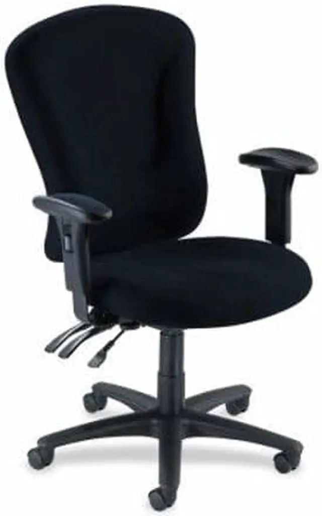 Alt view image 9 of 10 - Lorell Managerial Task Chair 26-3/4"x26"x48-1/4"-51" Black 66153
