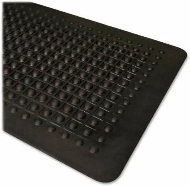Alt view image 12 of 14 - Genuine Joe Anti Fatigue Mat Rubber Beveled Edge 3'x5' Black 70373
