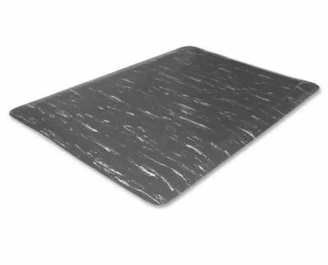 Alt view image 7 of 8 - Genuine Joe Anti-Fatigue Foam Mat Beveled Edges 3'x5' Gray Marble 58840