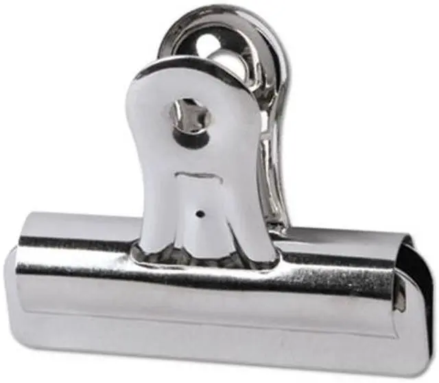 Alt view image 5 of 6 - Universal Bulldog Clips Steel 1/2" Capacity 2 1/4" Wide Nickel-Plated 36/Pack 31264