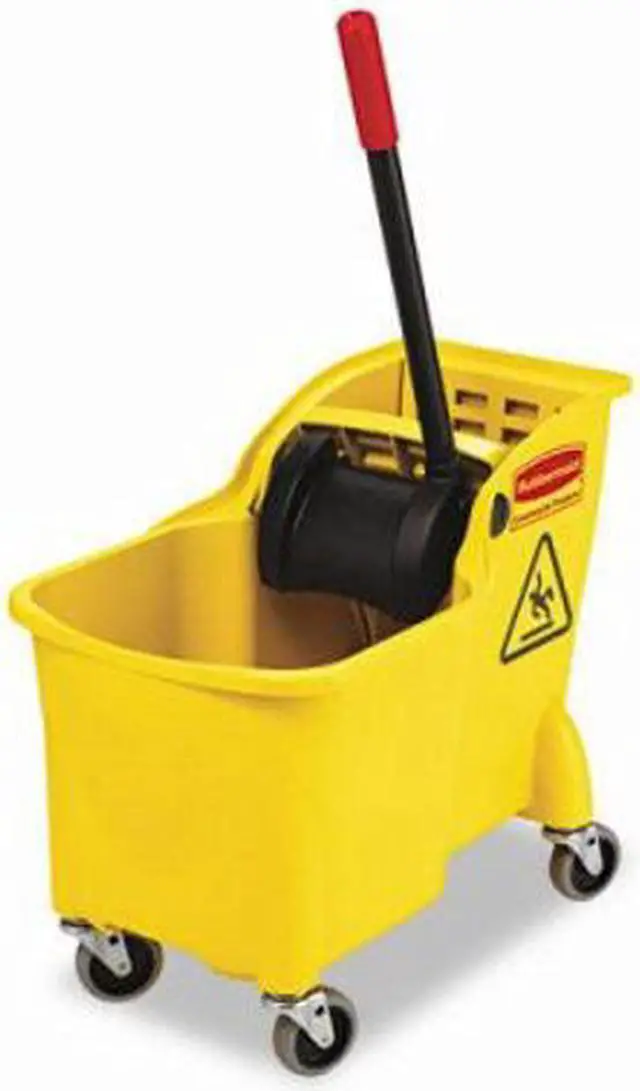 Alt view image 3 of 5 - RUBBERMAID FG738000YEL Mop Bucket and Wringer,7.75 gal.,Yellow