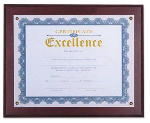 Alt view image 4 of 4 - Universal Award Plaque 13 1/3" x 11" Mahogany 76825