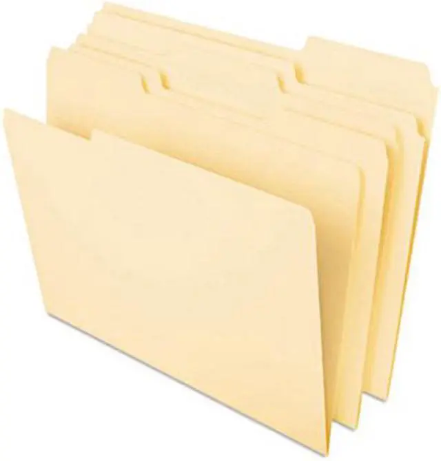 Alt view image 4 of 6 - UNIVERSAL Heavyweight File Folders 1/3 Cut One-Ply Top Tab Legal Manila 50/Pack 16420