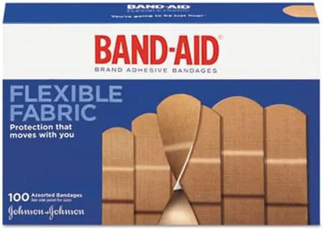 Alt view image 9 of 16 - BAND-AID Flexible Fabric Adhesive Bandages Assorted 100/Box 11507800