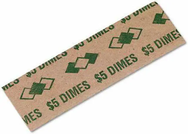 Alt view image 7 of 8 - PM Company 53010 Tubular Coin Wrappers, Dimes, $5, Pop-Open Wrappers, 1000/Pack