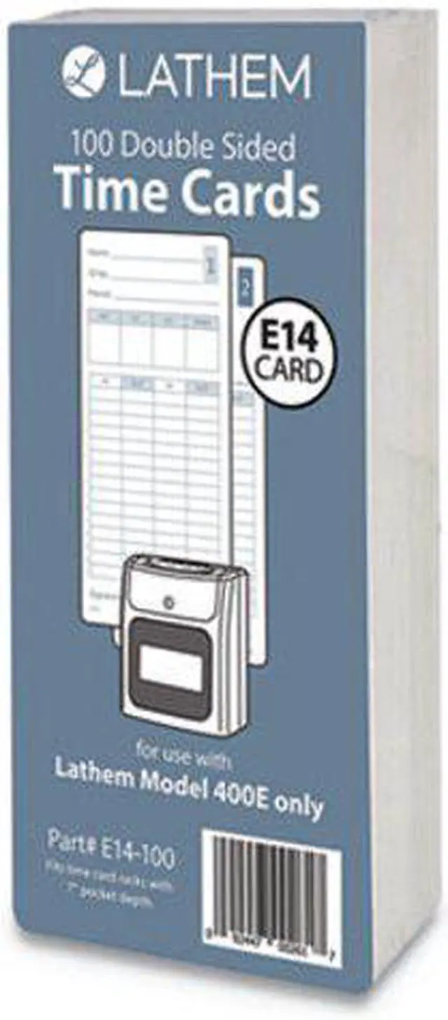Alt view image 5 of 11 - Lathem Time Time Clock Cards for Lathem Time 400E Two Sides 3 x 7 100/Pack E14100