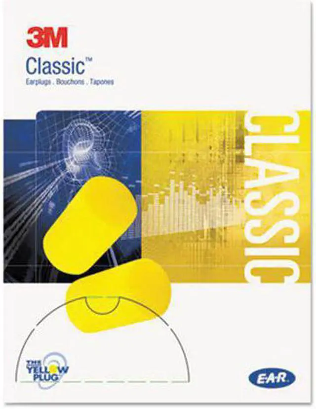 Alt view image 6 of 18 - Ear Classic Small Earplugs In Pillow Paks, Pvc Foam, Yellow, 200 Pairs