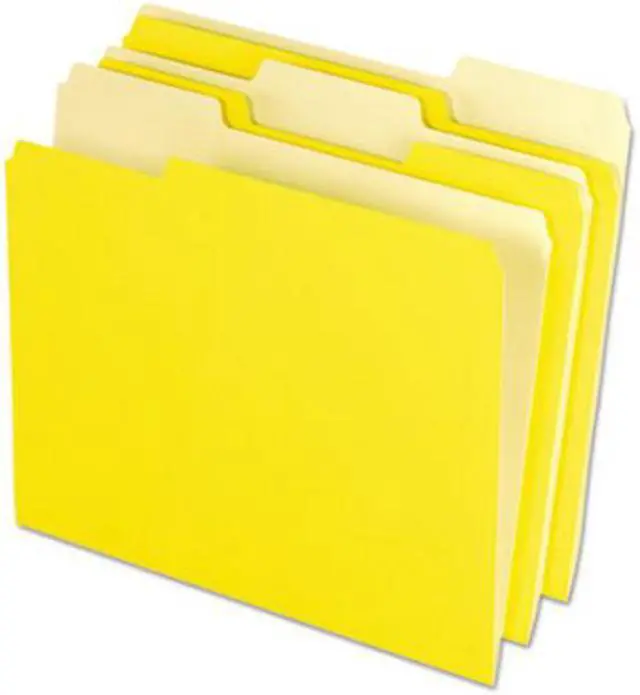 Alt view image 3 of 5 - Pendaflex Interior File Folders 1/3 Cut Top Tab Letter Yellow 100/Box 421013YEL
