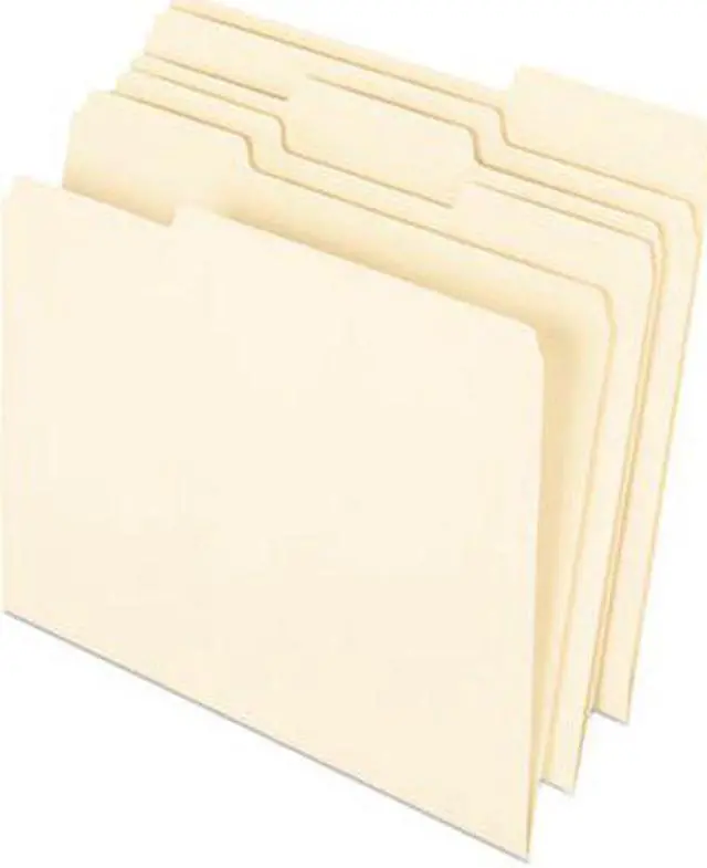Alt view image 3 of 7 - Pendaflex Earthwise 100% Recycled Paper File Folder 1/3 Cut Letter Manila 100/Box 74520