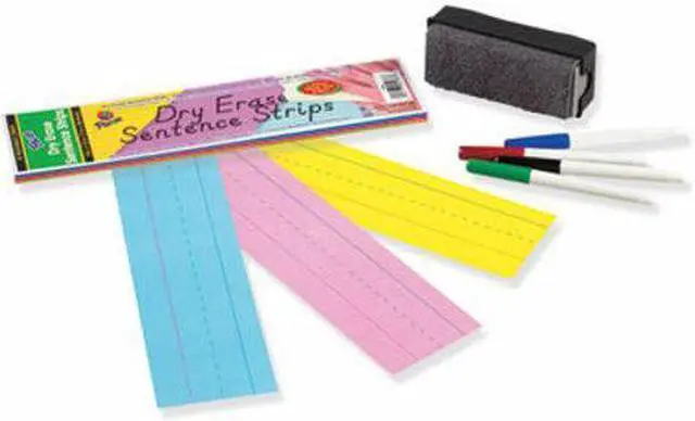 Alt view image 4 of 7 - Pacon Dry Erase Sentence Strips, 12 X 3, Assorted, 20 Per Pack 5188