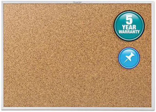 Alt view image 4 of 4 - Classic Cork Bulletin Board, 96 X 48, Silver Aluminum Frame