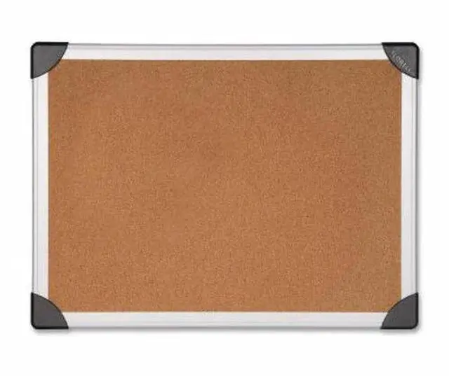 Alt view image 5 of 6 - Lorell Cork Board 3'x2' Aluminum Silver/Brown 19191