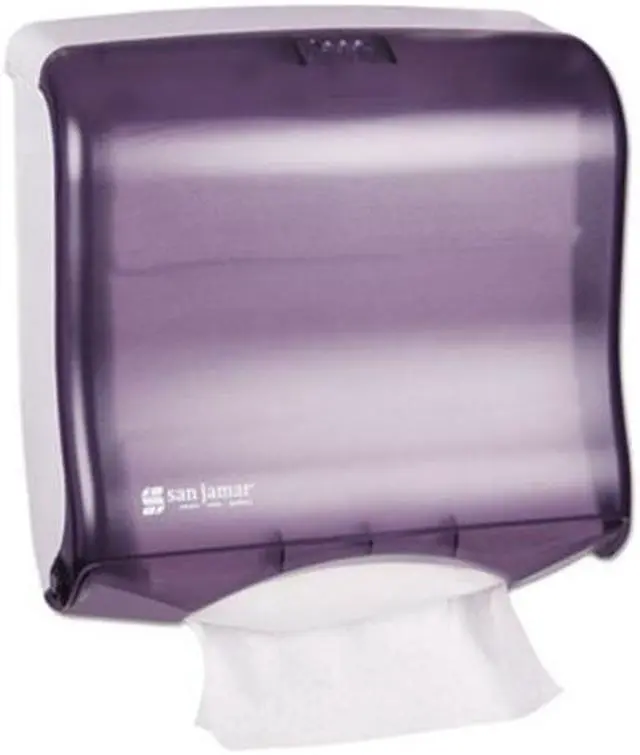 Alt view image 3 of 6 - San Jamar Ultrafold Fusion C-Fold & Multifold Towel Dispenser 11 1/2x5 1/2x11 1/2 Black T1755TBK