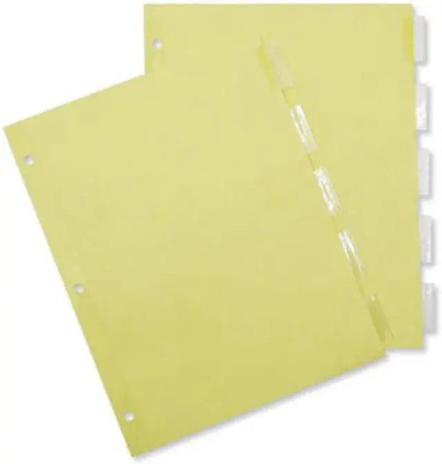 Alt view image 3 of 10 - UNIVERSAL Economical Insertable Index Clear Tabs 5-Tab Letter Buff 24 Sets/Box