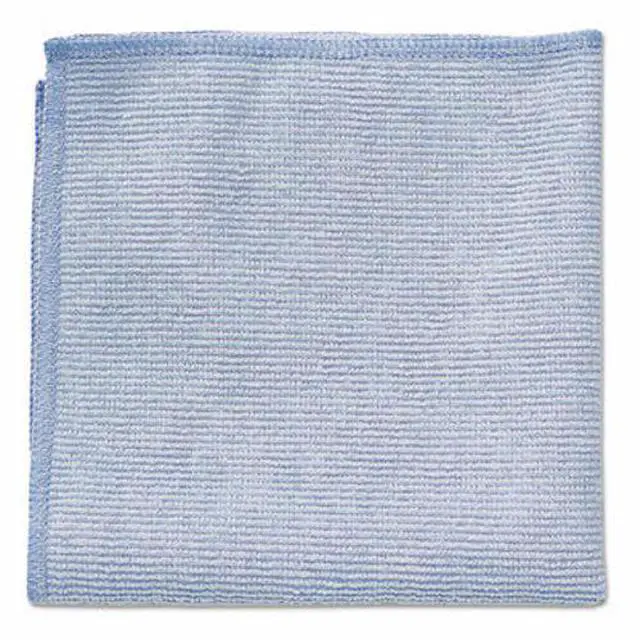 Alt view image 8 of 20 - Rubbermaid Commercial Microfiber Cleaning Cloths 12 x 12 Blue 24/Pack 1820579