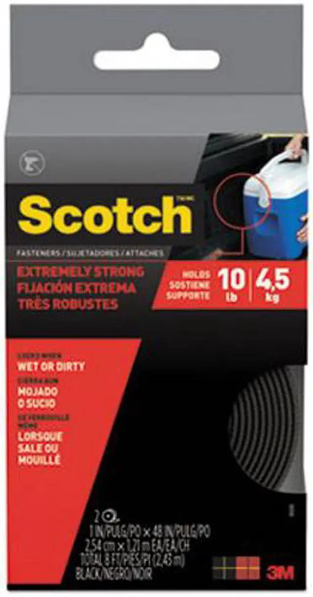 Alt view image 8 of 8 - 3M RF6741 Extreme Fasteners, Black, 1-In. x 4-Ft. - Quantity 1
