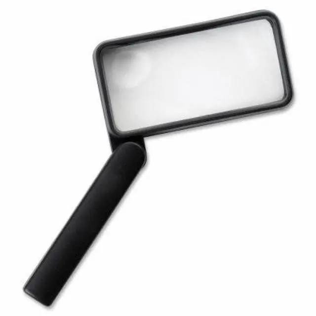 Alt view image 7 of 7 - Sparco Rectangular Magnifier 2X Main W/4X Bifocal 2"x4" Black 01877