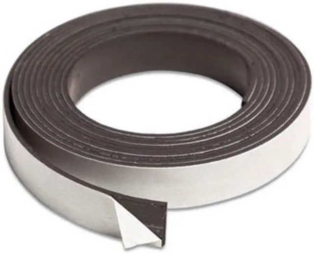 Alt view image 7 of 10 - Magnetic Adhesive Tape Roll, 0.5" x 7 ft, Black, 1/Roll FM2319
