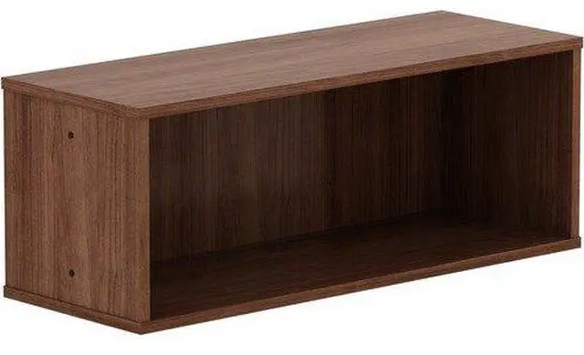 Alt view image 2 of 15 - Lorell Panel System Open Storage Cabinet - 18.1" Height x 31.5" Width x 15.8" Depth - Walnut - Laminate - 1Each LLR90280