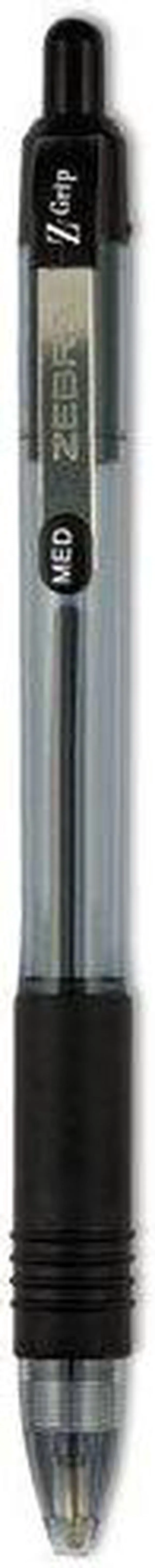 Alt view image 8 of 13 - Zebra Z-Grip Retractable Ballpoint Pen Black Ink Medium Dozen 22210