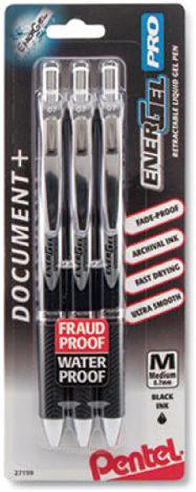 Alt view image 6 of 8 - Pentel BLP77BP3A Pen, Medium Point, PRO, 3/PK, Black