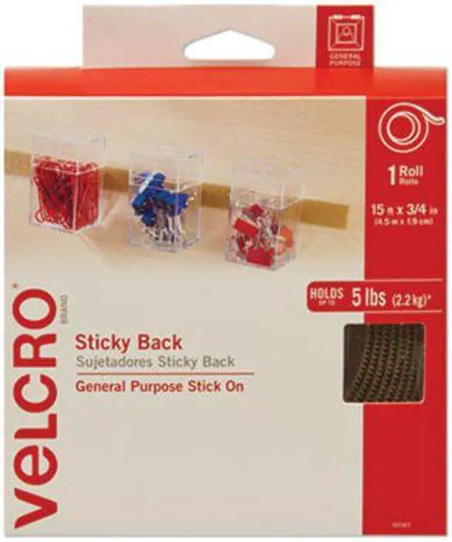 Alt view image 15 of 19 - Velcro Sticky-Back Hook and Loop Fastener Tape with Dispenser 3/4 x 15 ft. Roll
