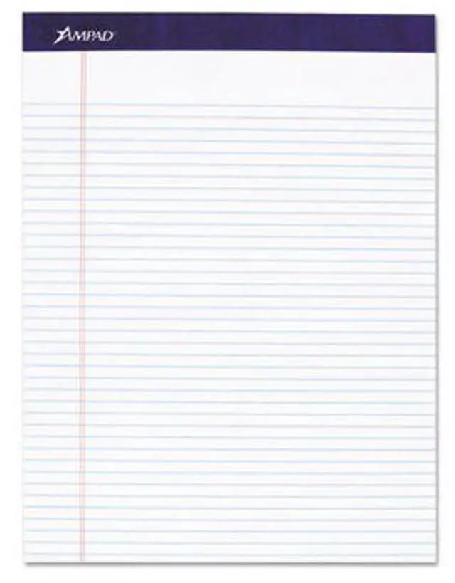 Alt view image 5 of 7 - Ampad 20315 Mead Legal Ruled Pad, 8 1/2 X 11, White, 50 Sheets, 4 Pads/Pack