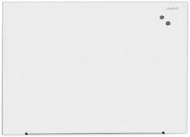 Alt view image 2 of 10 - Universal Frameless Magnetic Glass Marker Board, 48" X 36", White UNV43203