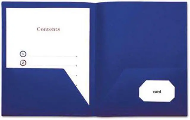 Alt view image 10 of 14 - Universal Two-Pocket Plastic Folders 11 x 8 1/2 Navy Blue 10/Pack 20541