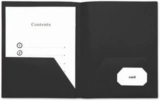 Alt view image 8 of 14 - Universal Two-Pocket Plastic Folders 11 x 8 1/2 Black 10/Pack 20540