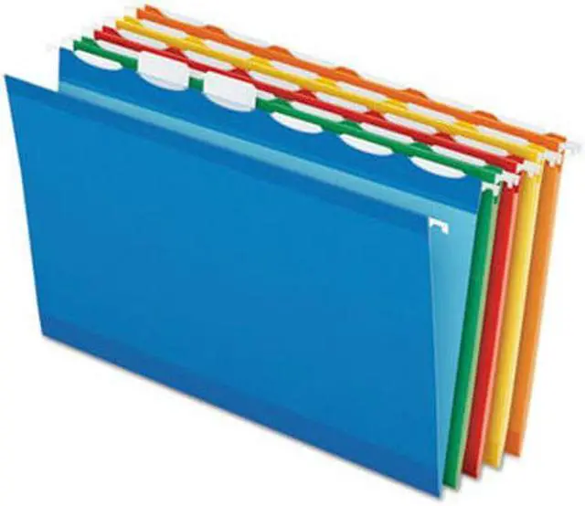 Alt view image 2 of 11 - Pendaflex Colored Reinforced Hanging Folders 1/6 Tab Legal Asst 25/Box 42593