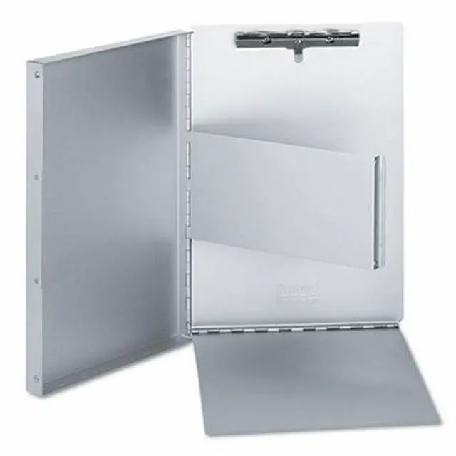 Alt view image 4 of 8 - UNIVERSAL Aluminum Document Box 2/5" Capacity Holds 8-1/2w x 11h Silver 40300