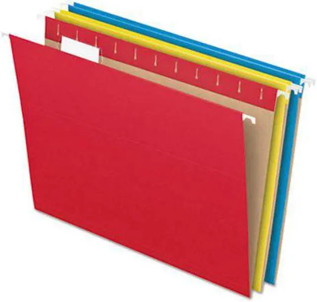 Alt view image 8 of 18 - Pendaflex Essentials Colored Hanging Folders 1/5 Tab Letter Assorted Colors 25/Box 81612