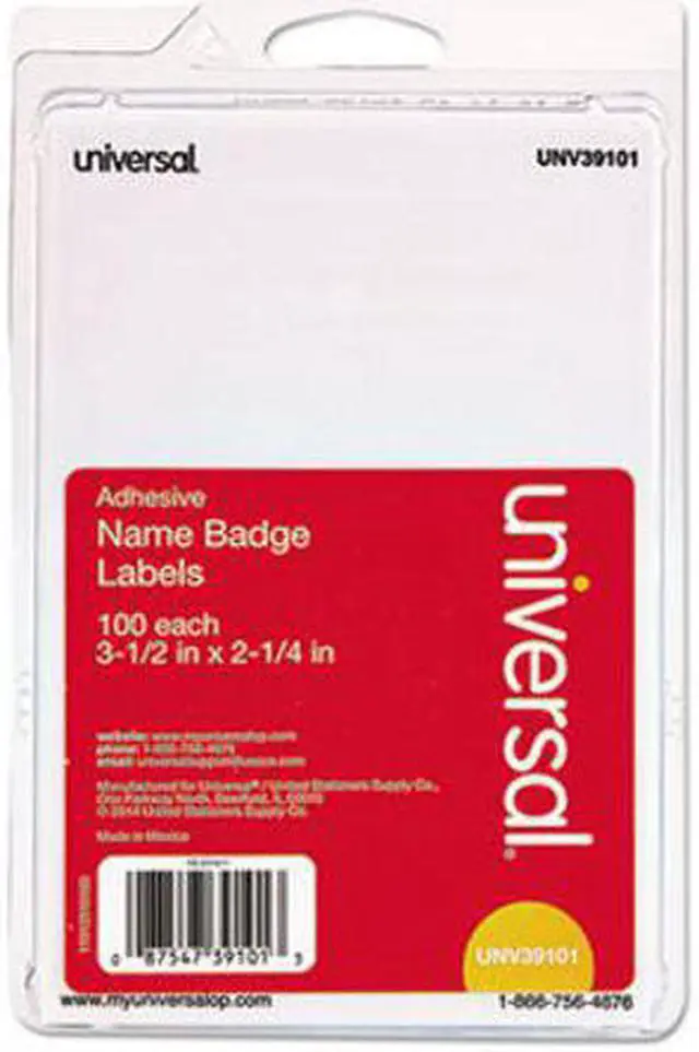 Alt view image 2 of 3 - Self-Adhesive Name Badges, 2 x 3-3/8, Red, 100/Pack