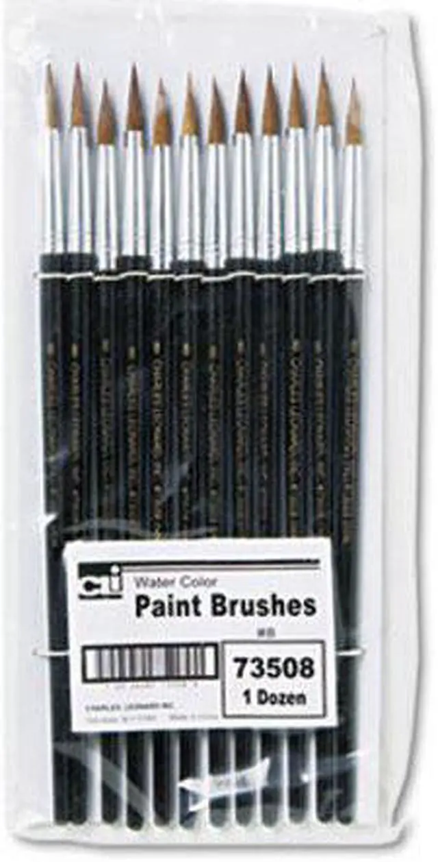 Alt view image 4 of 7 - Charles Leonard Artist Brush Size 8 Camel Hair Round 12/Pack 73508