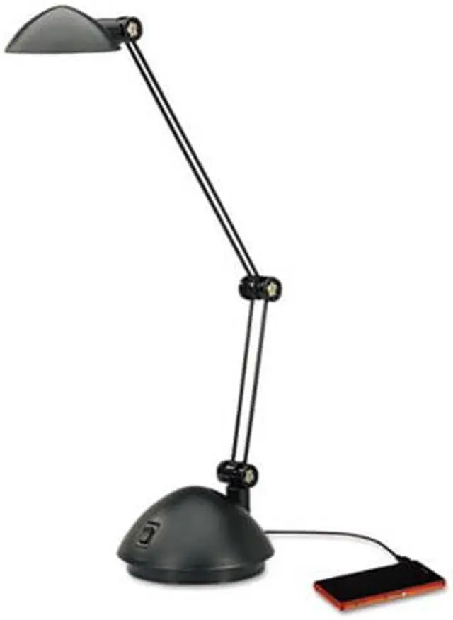 Alt view image 9 of 20 - TwinArm Task LED Lamp with USB Port, 18 1/2", Black