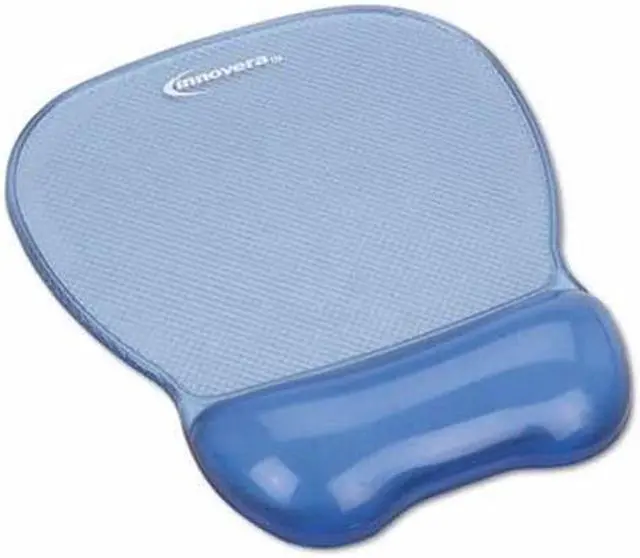 Alt view image 10 of 14 - Innovera IVR51430 Blue Gel Mouse Pad and Wrist Rest