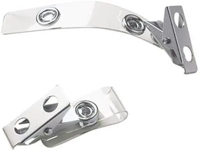 Alt view image 4 of 9 - Baumgartens SICURIX ID Strap Clips, Clear, 25/Pack
