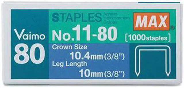 Alt view image 7 of 9 - Heavy-Duty Flat-Clinch Staples for Max HD-11UFL 3/8" Leg Length 1000/Box
