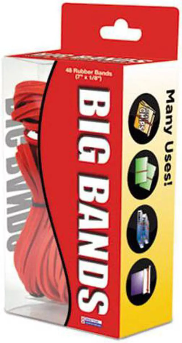 Alt view image 5 of 6 - Alliance 00699 Big Bands Rubber Bands, 7 X 1/8, Red, 48/Pack