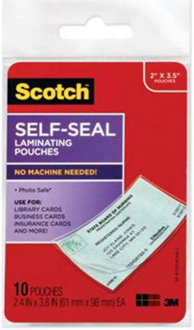 Alt view image 12 of 15 - Scotch PROTECTOR SHEET BIZCRD 10PK LS85110G