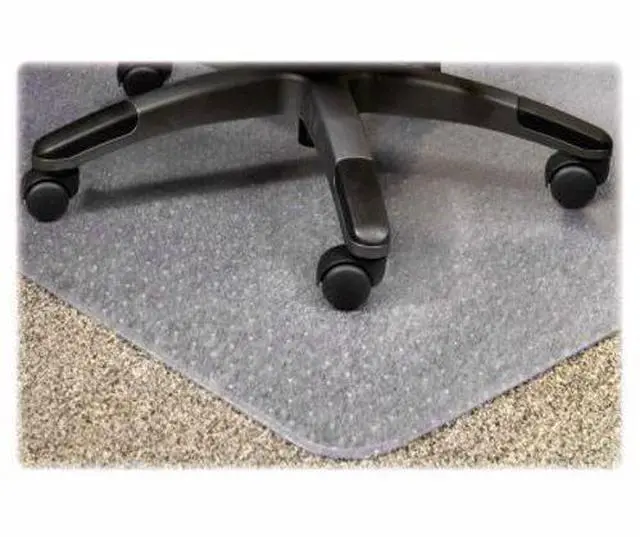 Alt view image 15 of 16 - Lorell 25754 PlushMat Chair Mat 60" Length x 46" Width x 0.13" Thickness Overall - Vinyl - Clear